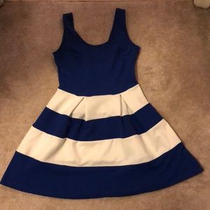 Blue and White Dress